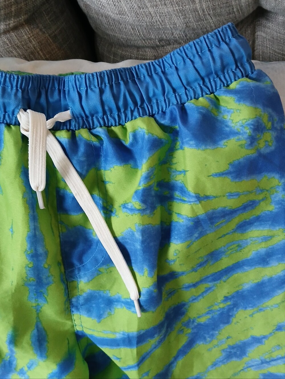 Sea Life Co. Swim Trunks Boys Sz L Blue Green Tie Dye - Picture 3 of 9